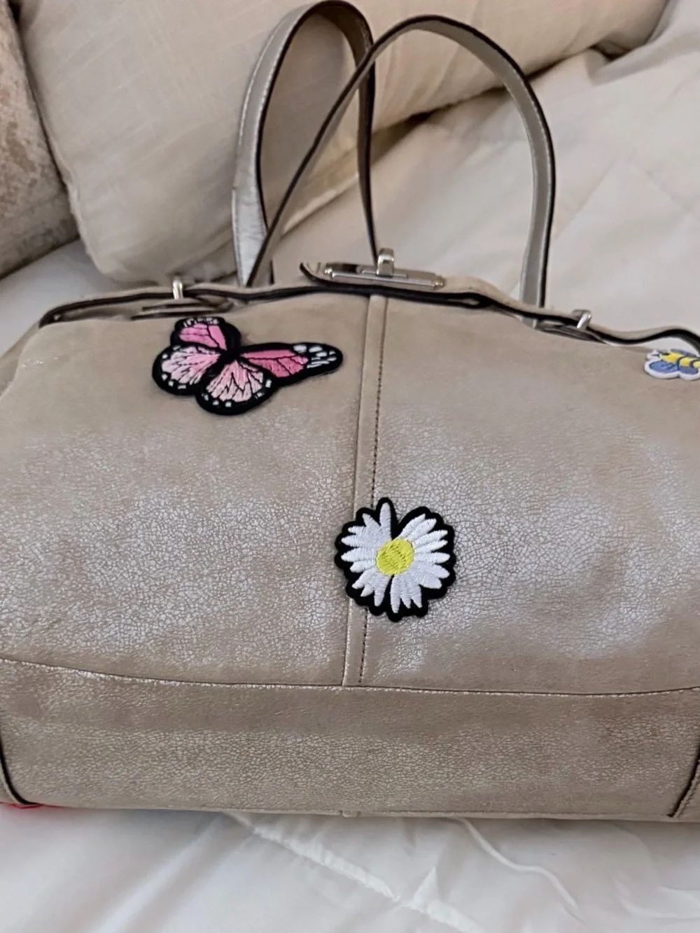 COACH Chelsea Jayden Custom Carryall Champagne Gold Metallic
